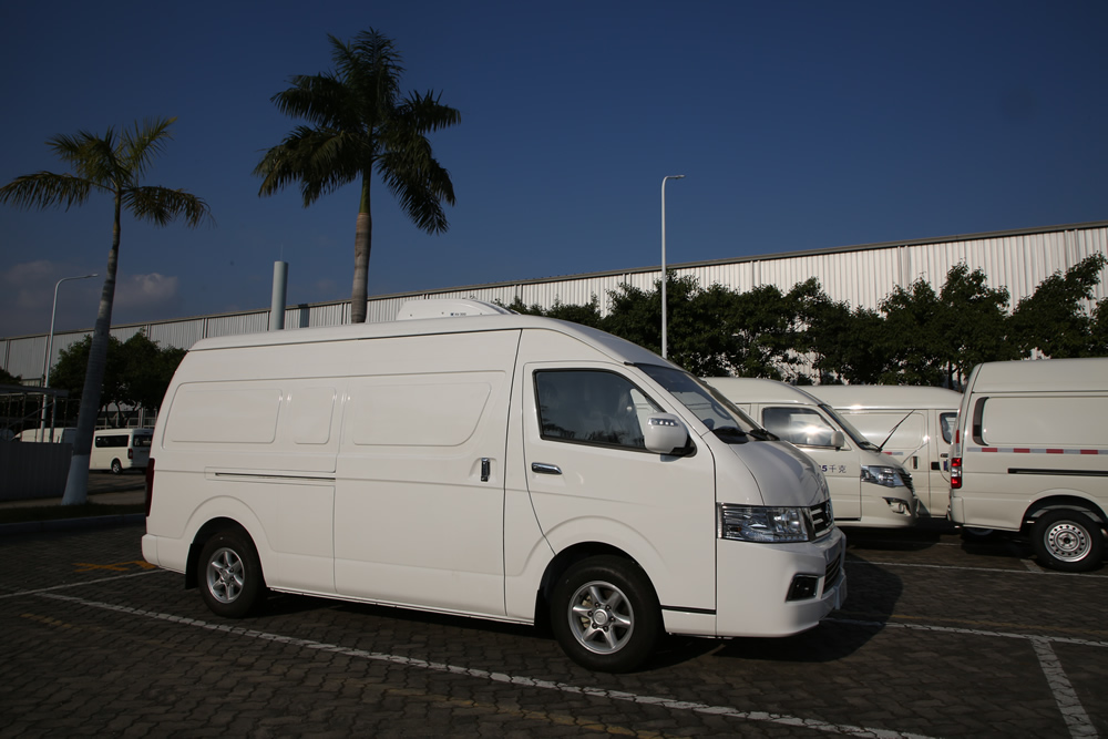 A freezer van in Dubai used for transporting frozen goods