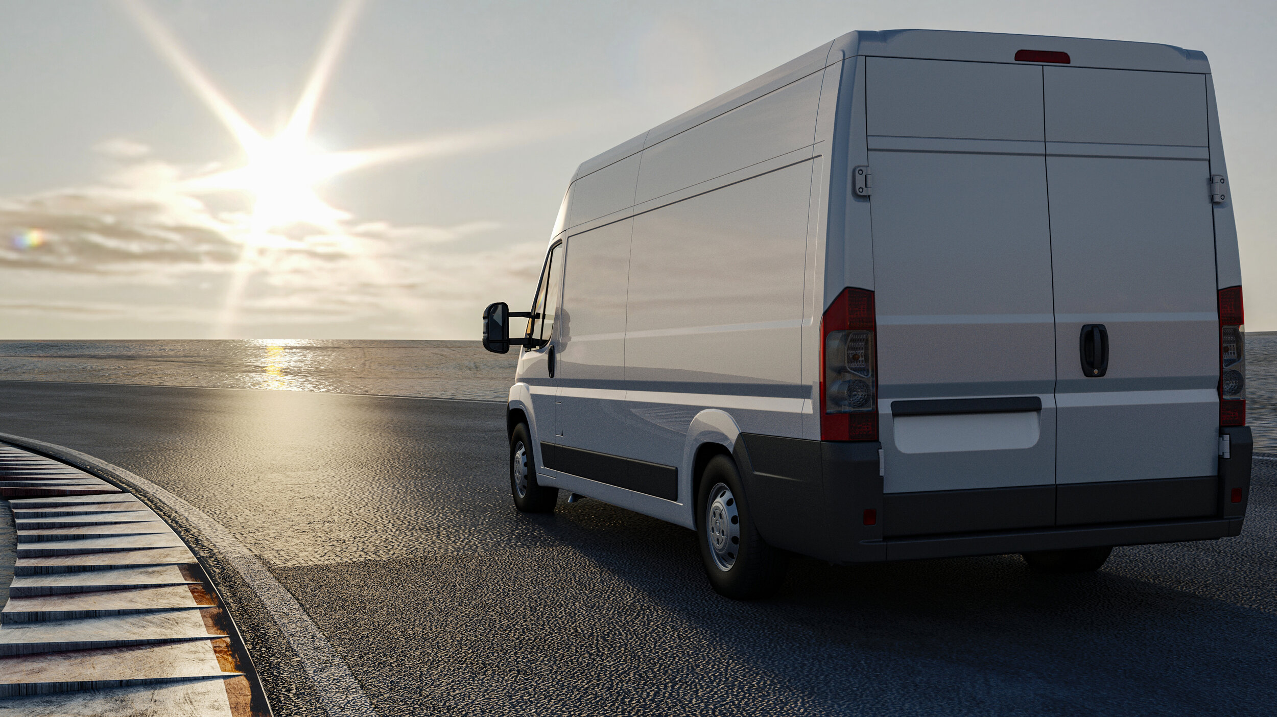 Fresh meat and seafood transported safely in a refrigerated chiller van in Dubai, UAE